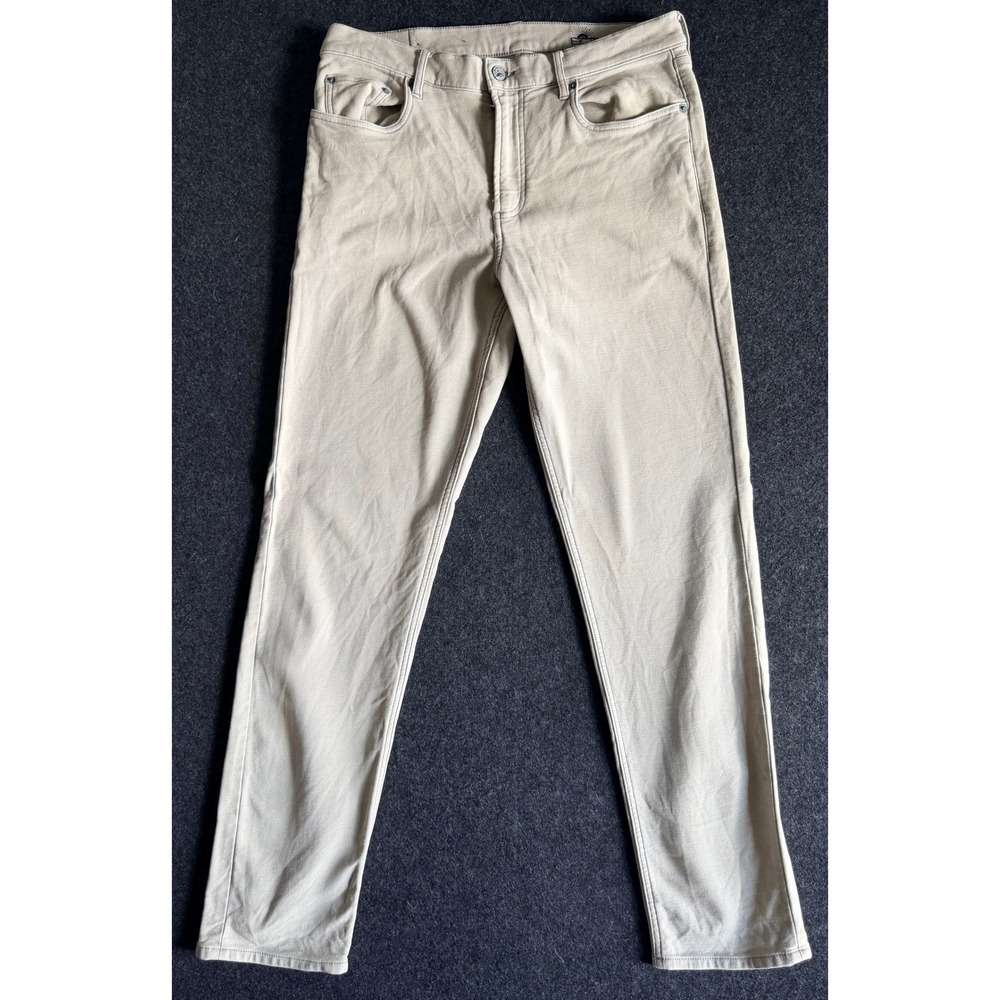 Faherty Brand Mens 5-Pocket Jeans Stretch Cotton Pants Sand Beige Tan 32x32